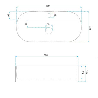 REA Umývadlo na dosku Marcela 60 Ruststone REA-U3518