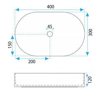 REA Umývadlo na dosku Vanda 40 Mini REA-U3536