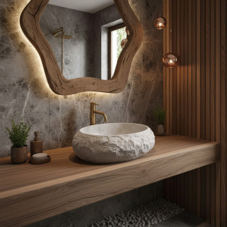 REA Umývadlo na dosku Mika Beige REA-U4332