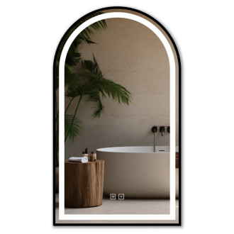 REA Zrcadlo LED 60x100cm DASH BLACK HOM-06504