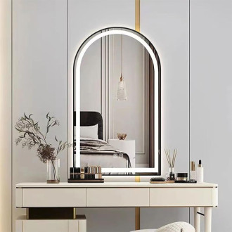 REA Zrkadlo LED 60x100cm DASH BLACK HOM-06504