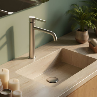 REA Umývadlová batéria Foster Brush Nickel High REA-B6324 REA-B6324