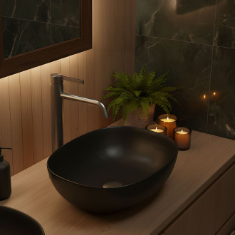 REA Umývadlová batéria Foster Brush Nickel High REA-B6324 REA-B6324