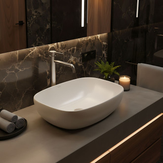 REA Umývadlová batéria Foster Brush Nickel High REA-B6324 REA-B6324