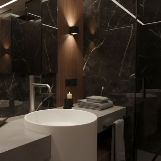 REA Umývadlová batéria Foster Brush Nickel High REA-B6324 REA-B6324