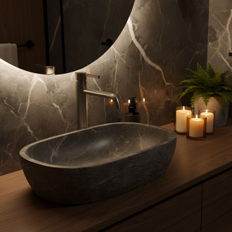 REA Umývadlová batéria Foster Brush Nickel High REA-B6324 REA-B6324