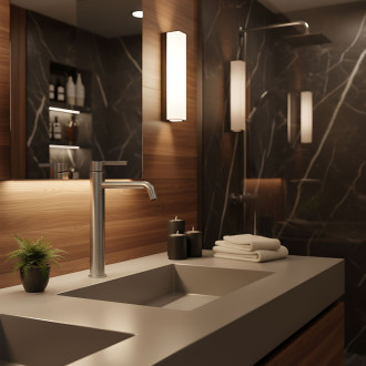 REA Umývadlová batéria Foster Brush Nickel High REA-B6324 REA-B6324