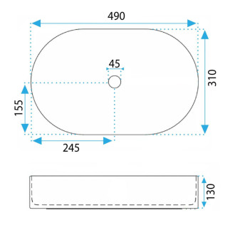 REA Umývadlo na dosku Vanda Olive Matt REA-U3611 REA-U3611