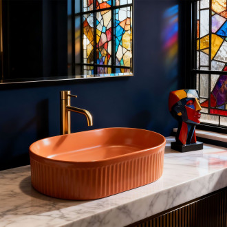 REA Umyvadlo na desku Vanda Cinnamon Matt REA-U6377 REA-U6377