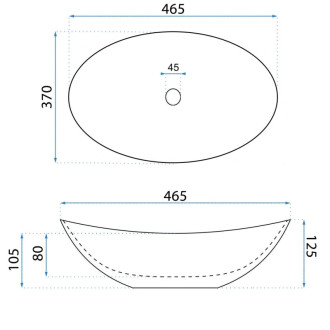 REA Umývadlo na dosku Leona REA-U3609