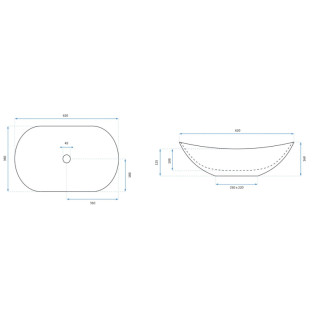 REA Umývadlo na dosku Royal Ombre REA-U0626