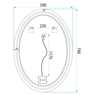 REA Zrkadlo LED Marco Marco 60x80 cm HOM-00902