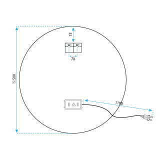 REA Zrkadlo LED 50cm BAS P11239 HOM-09517