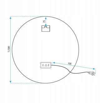 REA Zrkadlo LED 50cm BAS P11239 HOM-09517