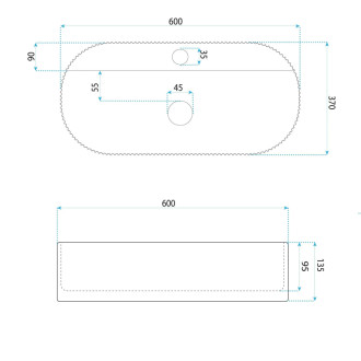 REA Umývadlo na dosku Marcela 60 Vanilla REA-U3520