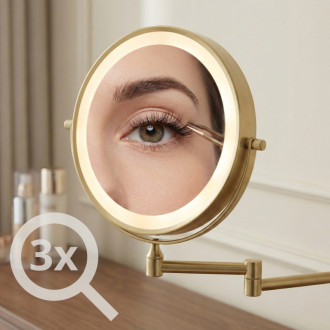 REA Zrkadlo LED Glow Brush Gold HOM-70002