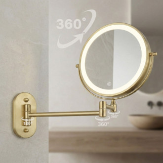 REA Zrkadlo LED Glow Brush Gold HOM-70002