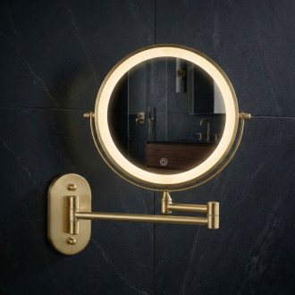 REA Zrkadlo LED Glow Brush Gold HOM-70002