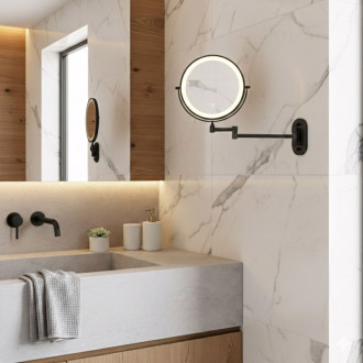 REA Zrkadlo LED Glow Black HOM-70000