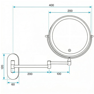 REA Zrkadlo LED Glow Chrome HOM-70003
