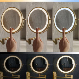 REA Zrkadlo LED Glow Old Gold HOM-70001