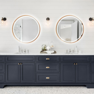 REA Zrkadlo LED 100cm MMJ BRUSH COPPER HOM-05498