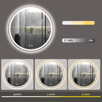 REA Zrkadlo LED 100cm MMJ BRUSH COPPER HOM-05498