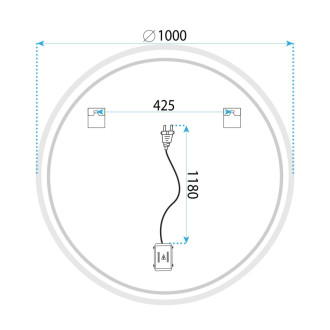 REA Zrcadlo LED 100cm HZJ100 HOM-02828
