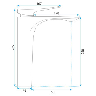 REA Umývadlová batéria Vision Brush Copper High REA-B6490