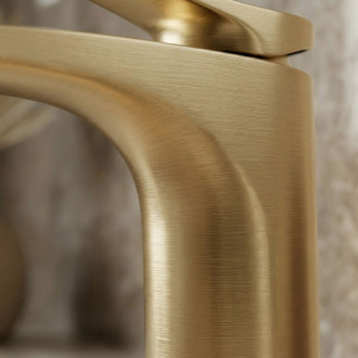 REA Umývadlová batéria Vision Gold Brush Low REA-B6342