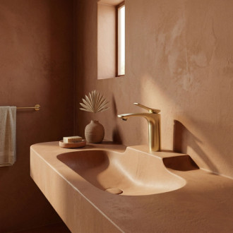 REA Umývadlová batéria Vision Gold Brush Low REA-B6342