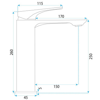REA Umyvadlová baterie Prime Brush Gold High REA-B6733