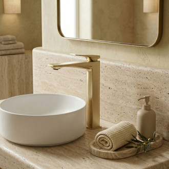 REA Umyvadlová baterie Prime Brush Gold High REA-B6733