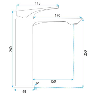 REA Umývadlová batéria Prime Chrome High REA-B6774