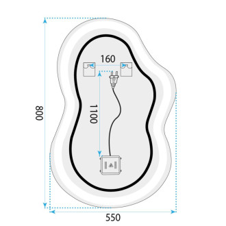 REA Zrkadlo LED UNO 80x55 cm HOM-01515