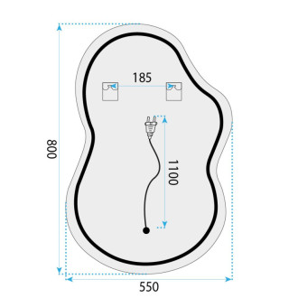 REA Zrkadlo LED UNO 80x55 cm HOM-01515
