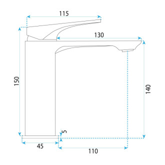 REA Umývadlová batéria Prime Brush Gold Low REA-B6775
