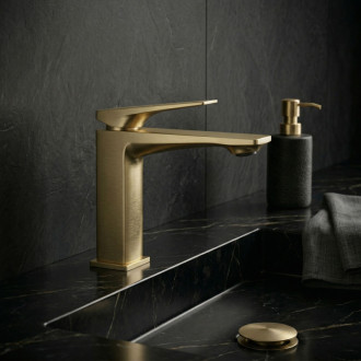 REA Umývadlová batéria Prime Brush Gold Low REA-B6775