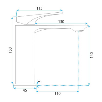 REA Umývadlová batéria Prime Chrome Low REA-B6776
