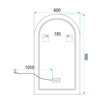 REA Zrkadlo LED 90x60cm TOP-1 HOM-01520