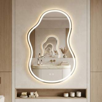 REA Zrkadlo LED UNO DOUBLE 80x55 cm HOM-01516