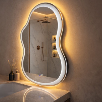 REA Zrkadlo LED UNO DOUBLE 80x55 cm HOM-01516