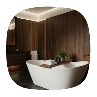 REA Zrcadlo LED 70x70cm TOP HOM-01519