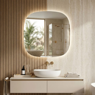 REA Zrcadlo LED 70x70cm TOP HOM-01519