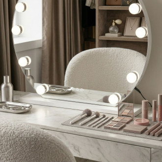 REA Zrkadlo LED HOLLYWOOD White 50 cm HOM-12016