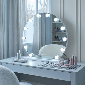 REA Zrkadlo LED HOLLYWOOD White 50 cm HOM-12016