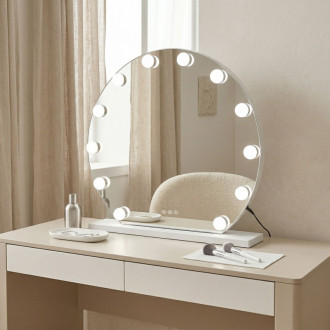 REA Zrkadlo LED HOLLYWOOD White 50 cm HOM-12016