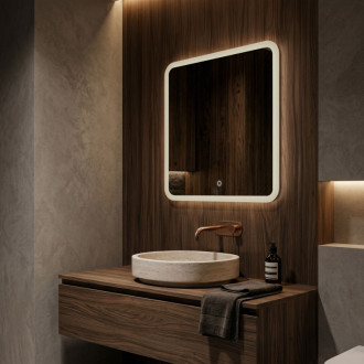 REA Zrkadlo LED 70x70cm TOP-2 HOM-01521