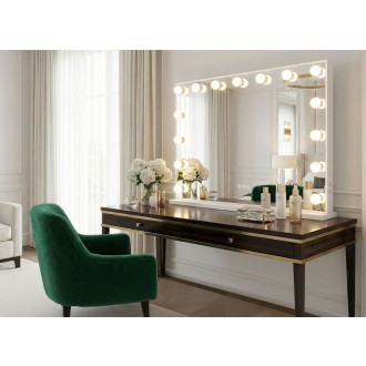 REA Zrkadlo LED HOLLYWOOD White 80x60 HOM-12013