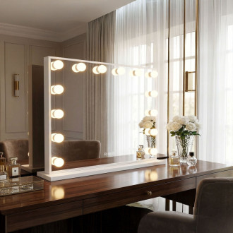 REA Zrkadlo LED HOLLYWOOD White 80x60 HOM-12013